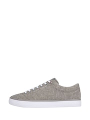 siva - Tommy Hilfiger 100% perilo; platnen High Vulcanised Low Core Chambray Trenerji - Slika 2 iz 4