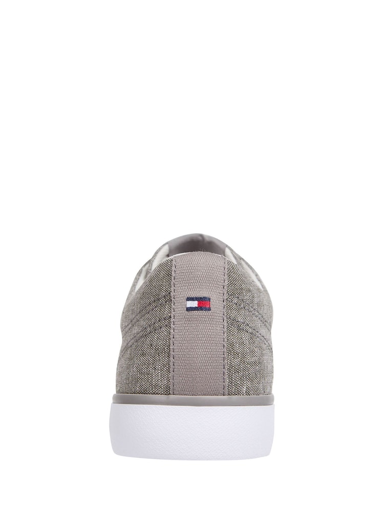 siva - Tommy Hilfiger 100% perilo; platnen High Vulcanised Low Core Chambray Trenerji - Slika 4 iz 4