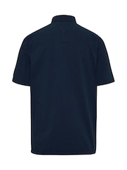 Tommy Jeans Blue Regular Fit Seersucker Short Sleeve 100% Cotton Shirt - Image 6 of 7