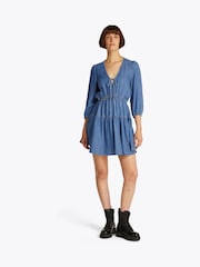 Tommy Jeans Blue Chambray Mini Dress - Image 2 of 7