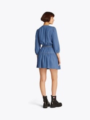 Tommy Jeans Blue Chambray Mini Dress - Image 3 of 7