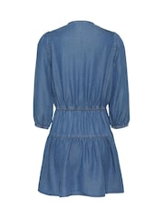 Tommy Jeans Blue Chambray Mini Dress - Image 6 of 7