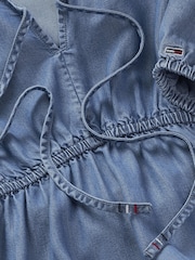 Tommy Jeans Blue Chambray Mini Dress - Image 7 of 7
