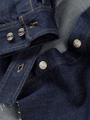 Tommy Jeans Blue Cropped Denim Shirt Jacket - Image 8 of 8