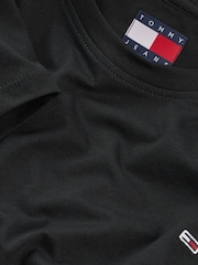 Tommy Jeans Black Slim Crew Neck 100% Cotton T-Shirt - Image 7 of 7