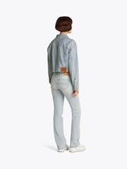 Tommy Jeans Blue Oversized Crop Trucker Jacket - Image 3 of 7