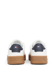 Белый и коричневый - Кожаные кроссовки Tommy Hilfiger Court Essential - Изображение 5 из 6