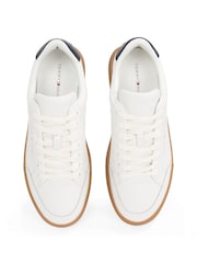 Белый и коричневый - Кожаные кроссовки Tommy Hilfiger Court Essential - Изображение 6 из 6