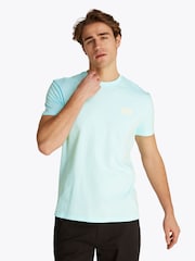 Tommy Jeans Blue Regular Fit Bubble Back Short Sleeve 100% Cotton T-Shirt - Image 1 of 6