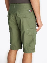 Tommy Jeans Green Regular Fit Otis Cargo 100% Cotton Shorts - Image 4 of 7