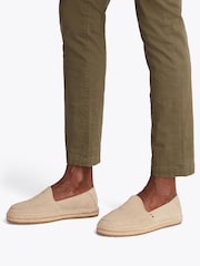 Tommy Hilfiger Brown Suede Espadrille Loafers - Image 1 of 6