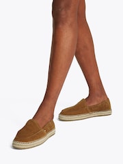 Tommy Hilfiger Natural Suede Espadrille Loafers - Image 1 of 6