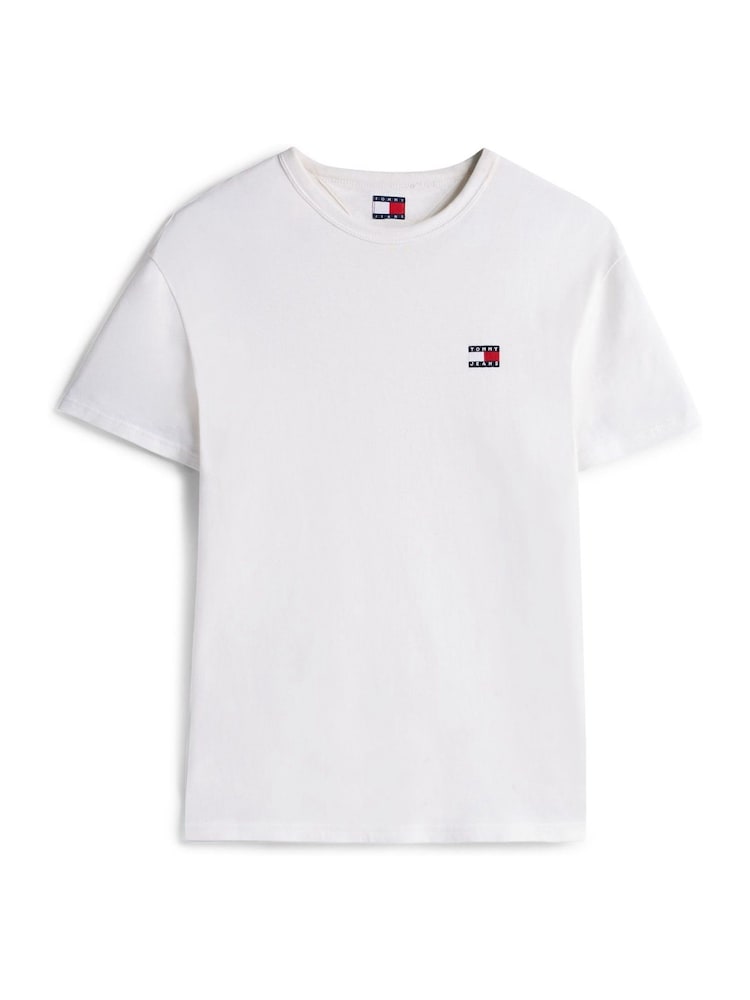 Tommy Jeans Natural Tonal Badge Crew Neck T-Shirt - Image 5 of 5