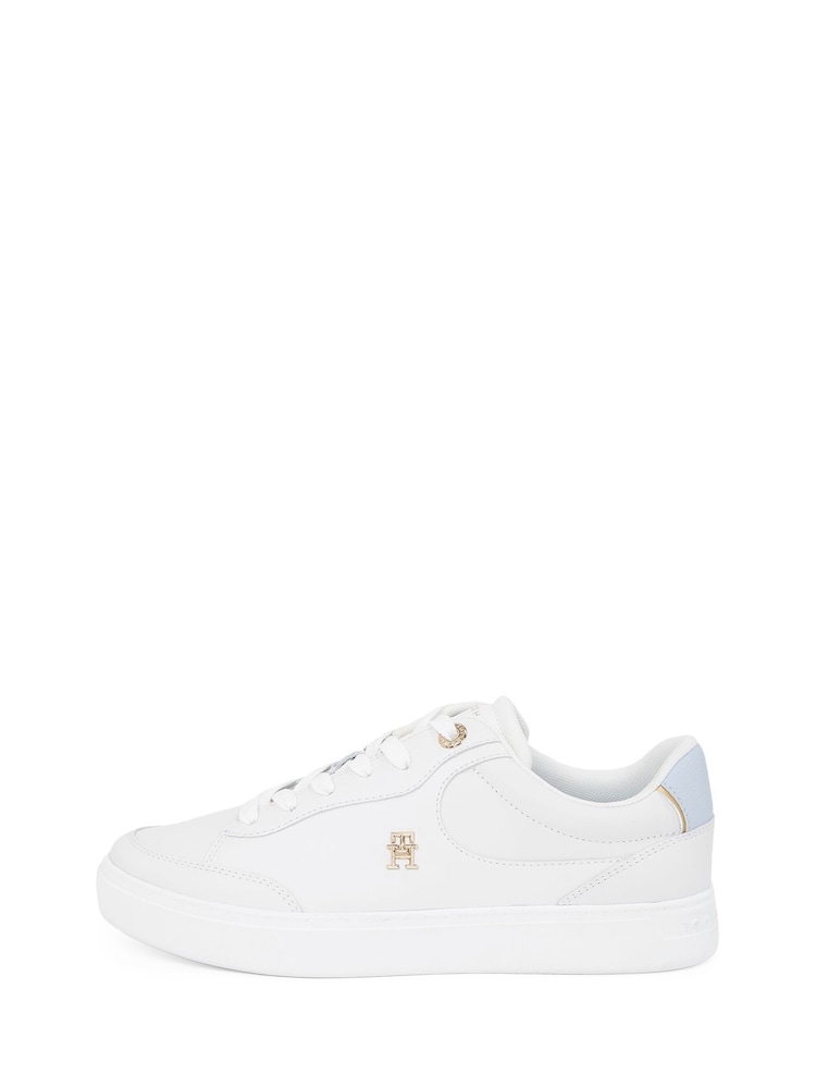 Tommy Hilfiger White Essential Chic Court Trainers - Image 3 of 6