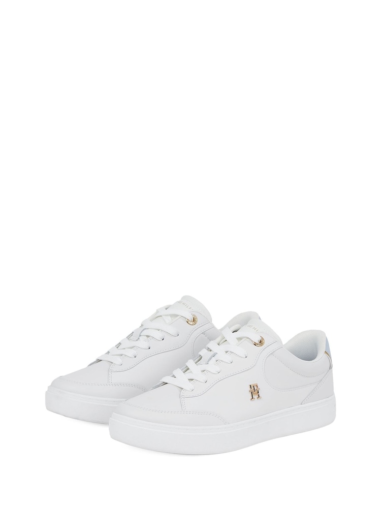 Tommy Hilfiger White Essential Chic Court Trainers - Image 5 of 6