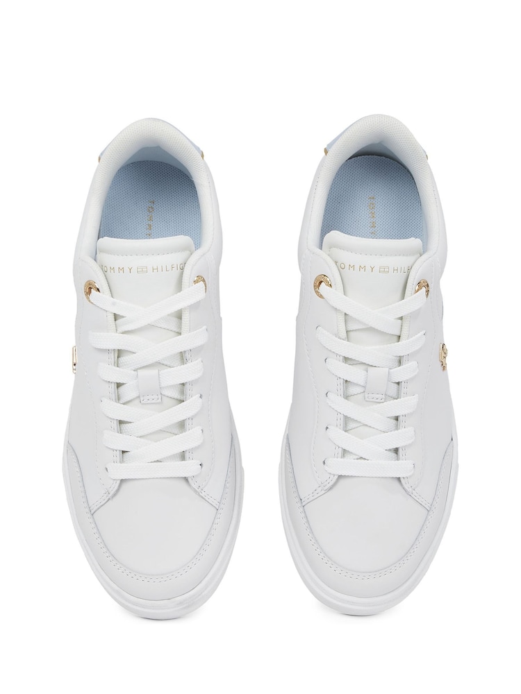 Tommy Hilfiger White Essential Chic Court Trainers - Image 6 of 6