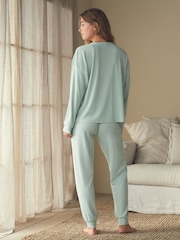 Verde menta - Pijama texturizado waffle twosie da B by Ted Baker - Imagem 2 de 15