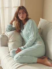 Verde menta - Pijama texturizado waffle twosie da B by Ted Baker - Imagem 3 de 15