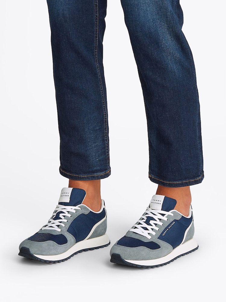 Tommy Hilfiger Blue Runner Trainers - Image 1 of 6