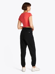 Tommy Jeans Black Script 100% Cotton Joggers - Image 3 of 7