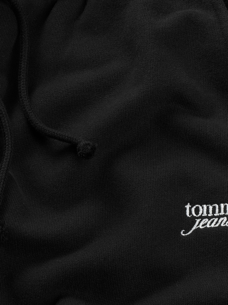 Tommy Jeans Black Script 100% Cotton Joggers - Image 7 of 7