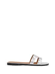 Tommy Hilfiger Peach Pink Logo Strap Mules - Image 2 of 6