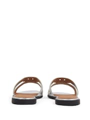 Tommy Hilfiger Peach Pink Logo Strap Mules - Image 6 of 6