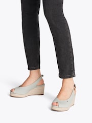 Azul claro - Tommy Hilfiger Mid Wedge Slingback Sandals - Imagem 1 de 6