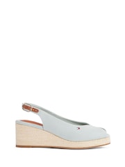 Azul claro - Tommy Hilfiger Mid Wedge Slingback Sandals - Imagem 2 de 6