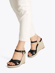 Tommy Hilfiger Pink Satin High Wedge Espadrilles - Image 1 of 6