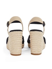 Tommy Hilfiger Pink Satin High Wedge Espadrilles - Image 6 of 6