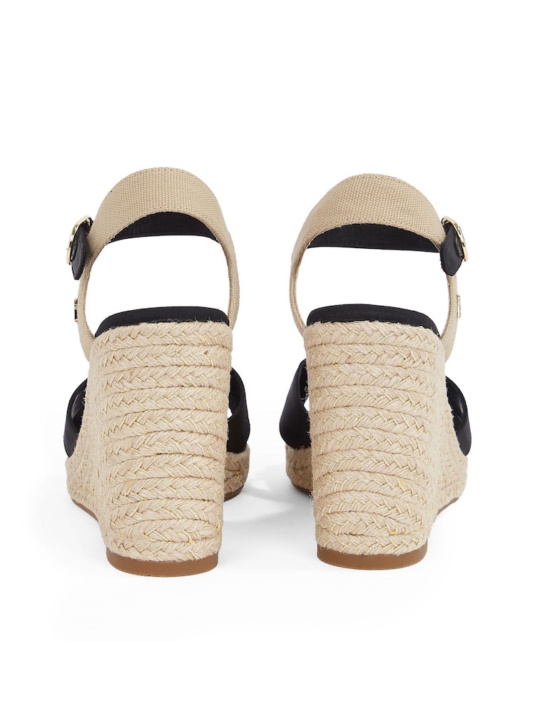 Tommy Hilfiger Pink Satin High Wedge Espadrilles - Image 6 of 6