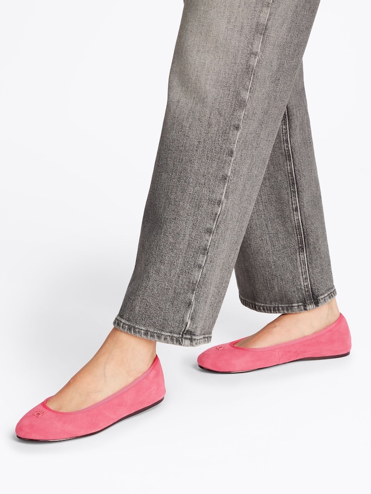 Rosa oscuro - Tommy Hilfiger Suede Ballerinas With Hardware - Imagen 1 de 6 Rosa oscuro - Tommy Hilfiger Suede Ballerinas With Hardware - Imagen 1 de 6
