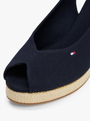 כחול  - Tommy Hilfiger סנדלים עם עקב פלטפורמה בינוני ורצועה אחורית - Image 5 of 8