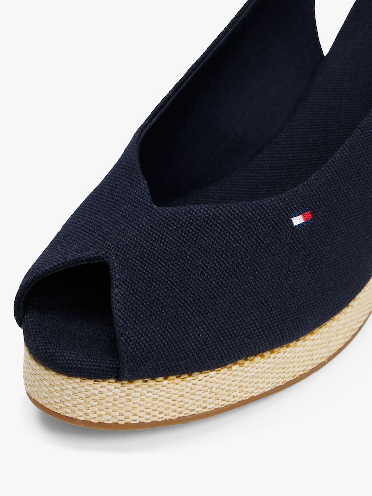 כחול  - Tommy Hilfiger סנדלים עם עקב פלטפורמה בינוני ורצועה אחורית - Image 5 of 8