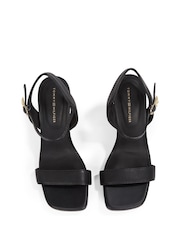Tommy Hilfiger Black Leather Heeled Sandals - Image 5 of 6