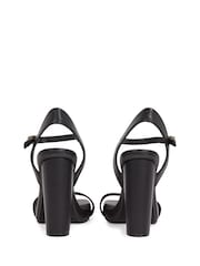 Tommy Hilfiger Black Leather Heeled Sandals - Image 6 of 6
