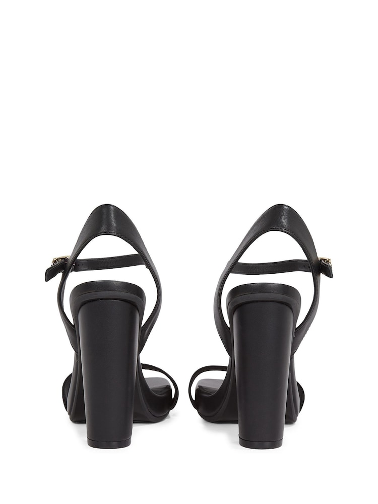Tommy Hilfiger Black Leather Heeled Sandals - Image 6 of 6