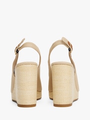 Creme - Tommy Hilfiger Mid Wedge Slingback Sandals - Imagem 5 de 7