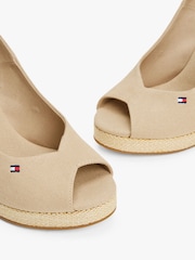 Creme - Tommy Hilfiger Mid Wedge Slingback Sandals - Imagem 7 de 7