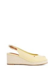 Tommy Hilfiger Yellow Mid Wedge Slingback Sandals - Image 2 of 6