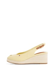 Tommy Hilfiger Yellow Mid Wedge Slingback Sandals - Image 3 of 6