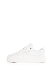 Tommy Hilfiger White Modern Court Leather Trainers - Image 2 of 6