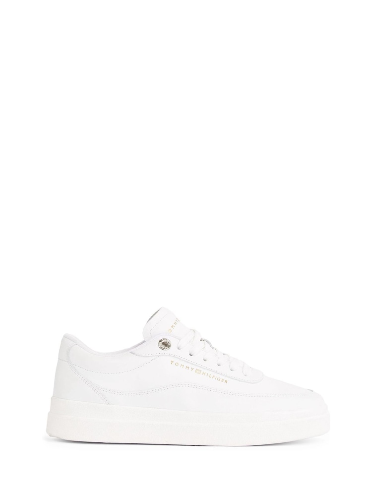 Tommy Hilfiger White Modern Court Leather Trainers - Image 6 of 6