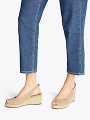 Tommy Hilfiger Brown Mid Wedge Slingback Sandals - Image 1 of 6
