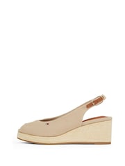 Tommy Hilfiger Brown Mid Wedge Slingback Sandals - Image 3 of 6