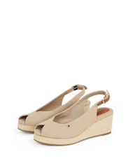 Tommy Hilfiger Brown Mid Wedge Slingback Sandals - Image 4 of 6
