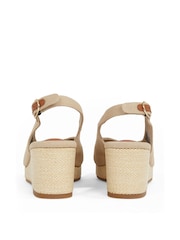 Tommy Hilfiger Brown Mid Wedge Slingback Sandals - Image 5 of 6