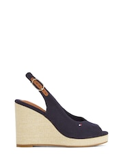Tommy Hilfiger Black Mid Wedge Slingback Sandals - Image 2 of 6