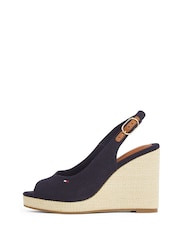 Tommy Hilfiger Black Mid Wedge Slingback Sandals - Image 3 of 6